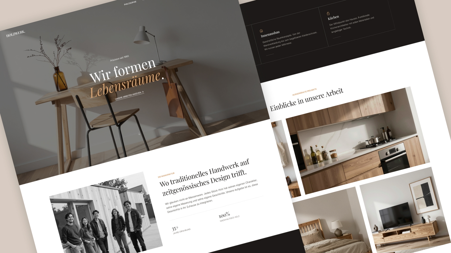 Bild der Webseite von Holzwerk