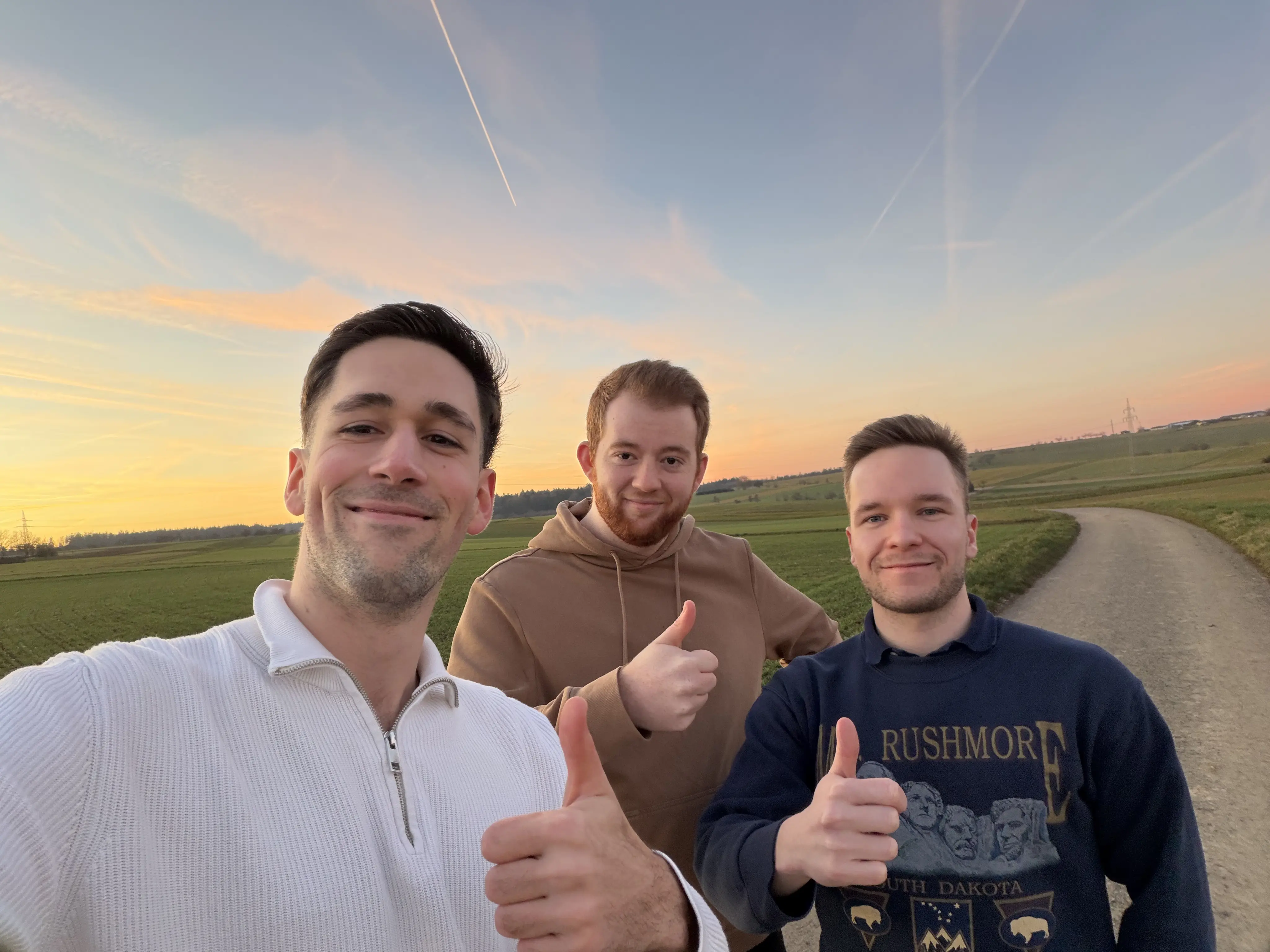 Teambild von den drei Gründern